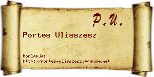 Portes Ulisszesz névjegykártya